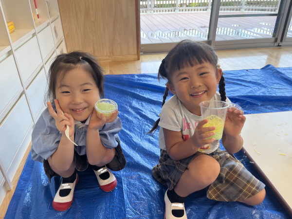 おひさまキッズ 感触あそびしたよ!