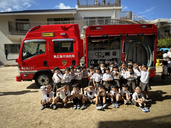 消防訓練の様子（年中組）