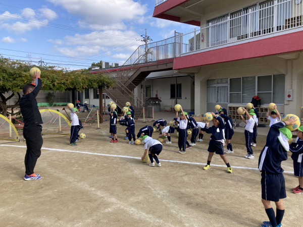 サッカー教室がありました。