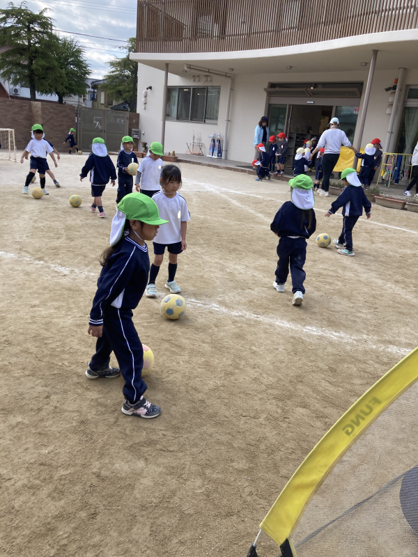 サッカー教室がありました。