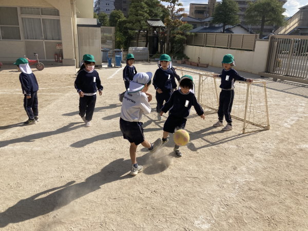 サッカー教室がありました。