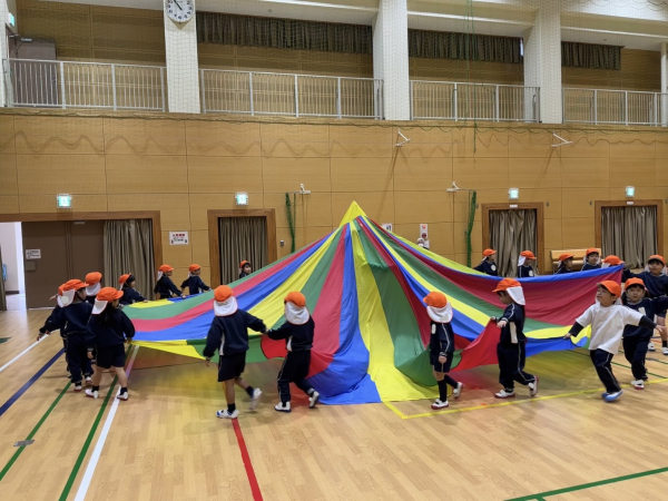 アリーナでバルーン練習をしたよ！