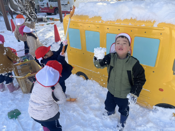 雪でたくさん遊んだよ！