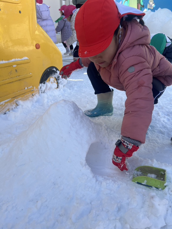 雪でたくさん遊んだよ！