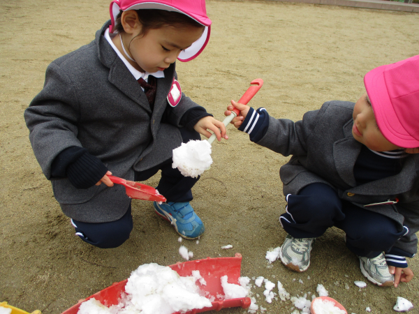 雪でたくさん遊んだよ！